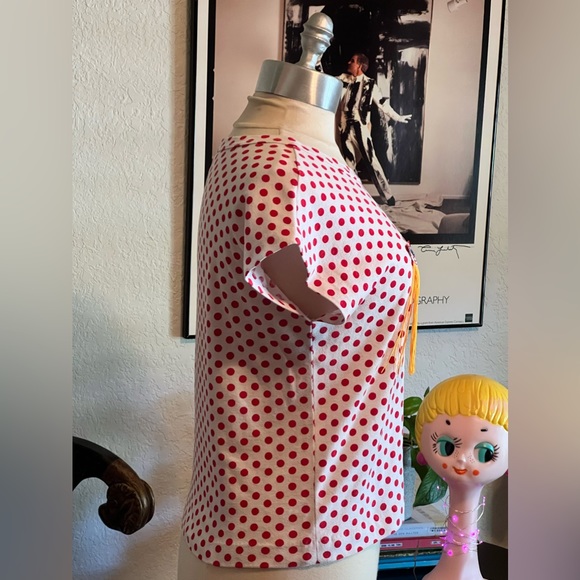 🤡 Devon in Space Polka Dot Clown Short Sleeved Red White T-shirt Size Large - Picture 5 of 10
